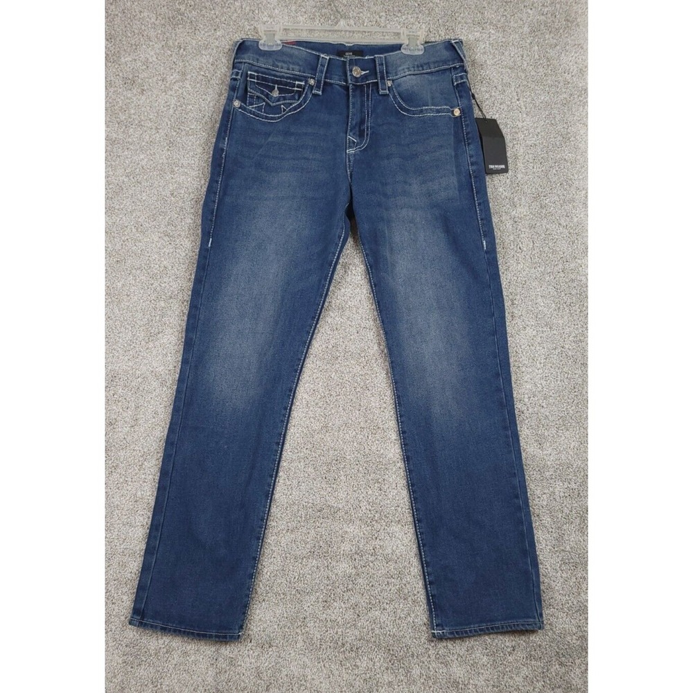 True Religion 32x32 Geno Big T Flap 5 Pockets Design 70045 Jeans NEW $199